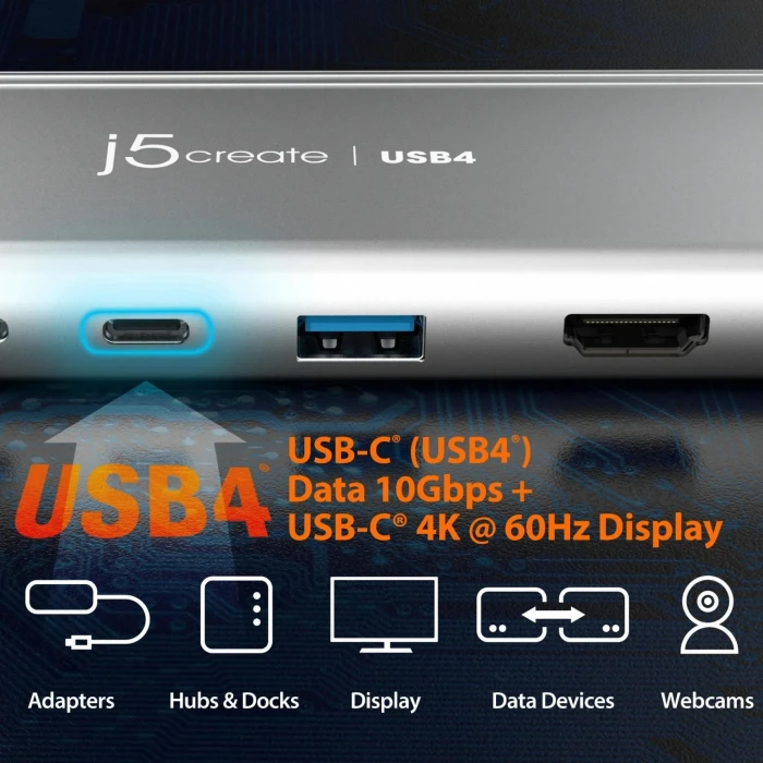 j5create JCD401 USB4 USB-C 5in1 HUB