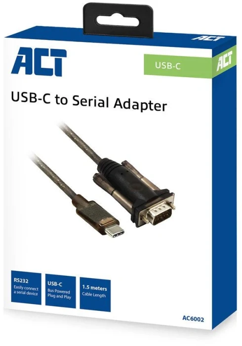 ACT адаптер USB-C > RS-232 - 1.5m