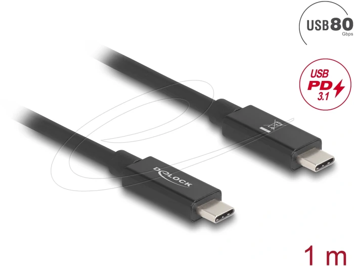 Delock USB-C 80Gbps 16K 240W - 1.0m