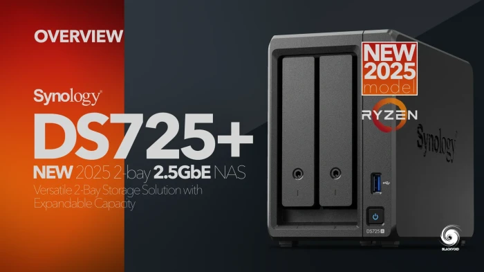 Мрежов сторидж Synology DS725+, за 2 диска, AMD Ryzen R1600 - 2 Cores