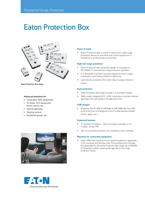 Eaton Protection Box 8 Tel@ USB DIN