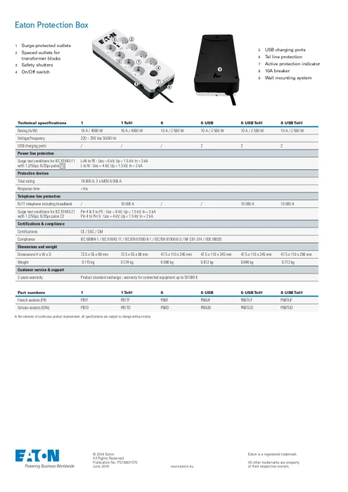 Eaton Protection Box 8 Tel@ USB DIN