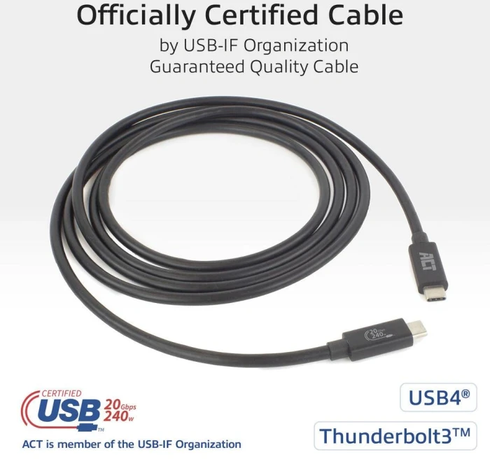 ACT USB4-C 20Gbps 240W - 2.0m