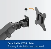 ACT Стойка за монитор до 40" 12кг с едно рамо пружинен механизъм