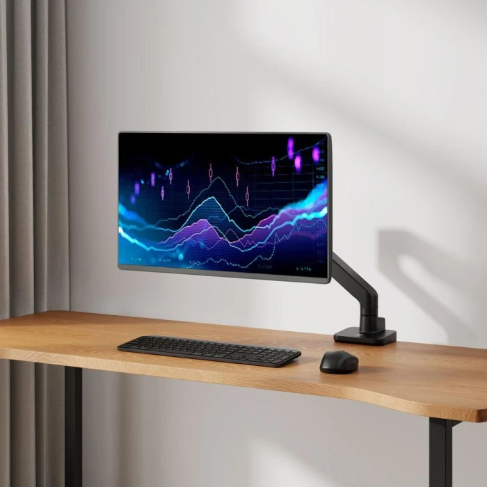 ACT Стойка за монитор до 49" 20кг с едно рамо пружинен механизъм