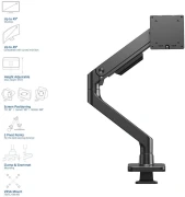 ACT Стойка за монитор до 49" 20кг с едно рамо пружинен механизъм