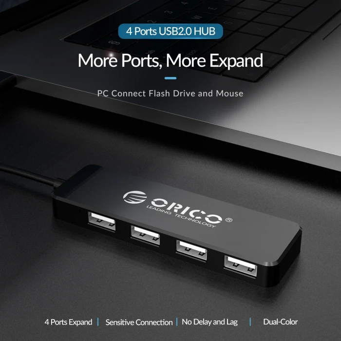 Orico FL01-BK 4 x USB 2.0