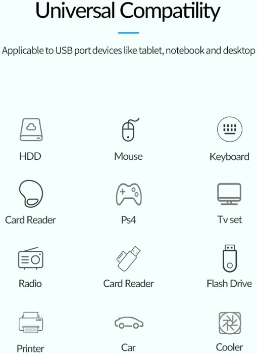 Orico FL01-BK 4 x USB 2.0