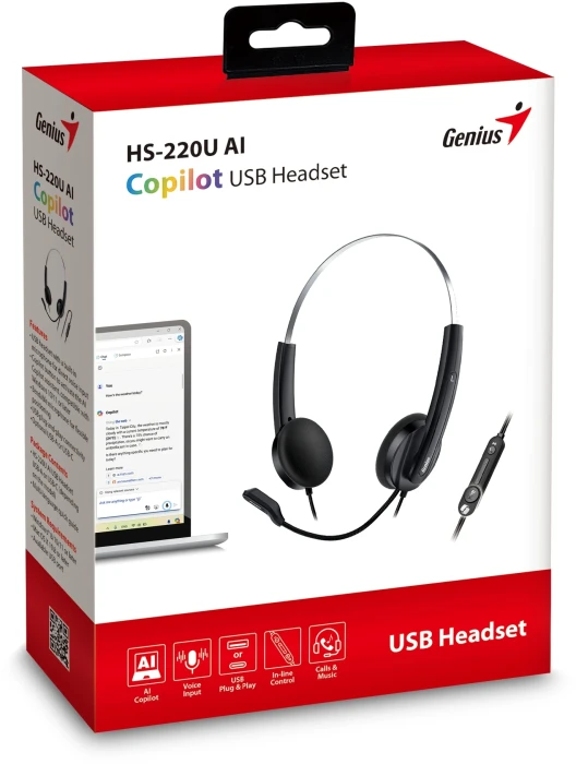 Genius HS-220U USB-C - Black