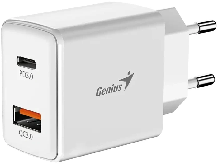 Genius бързо зарядно & PD White 20W