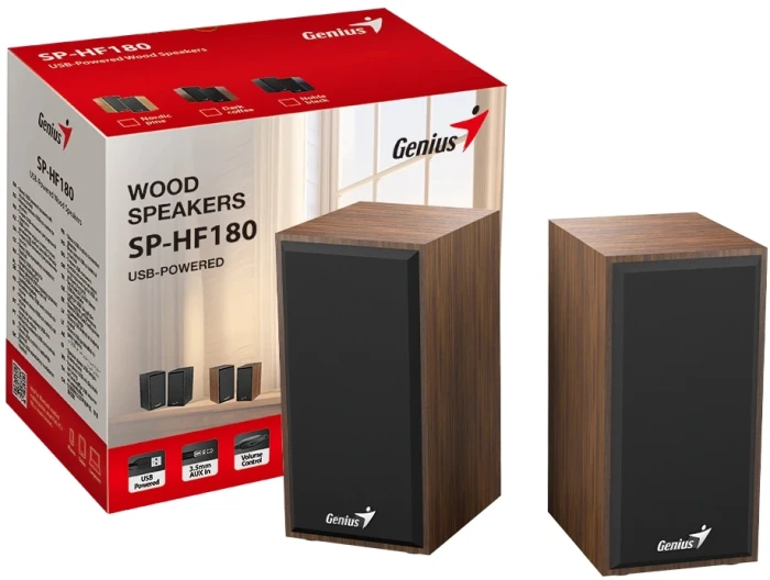 Genius тонколони 2.0 HF180 Wood 6W