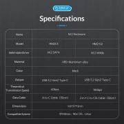 Orico HM2-G2 M.2 NVMe USB-C