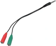 Makki аудио 2 x 3.5mm TRS > 3.5mm TRRS
