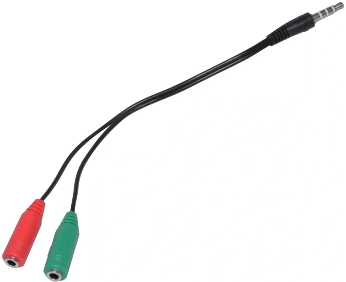 Makki аудио 2 x 3.5mm TRS > 3.5mm TRRS