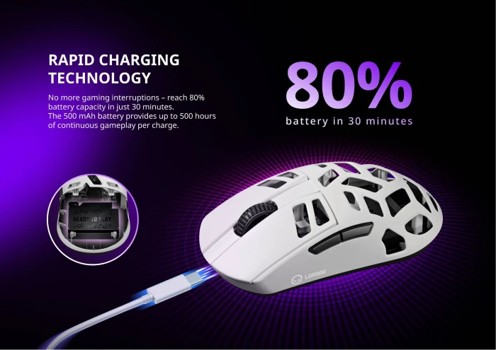 LORGAR MSE90W Magnesium 4K White