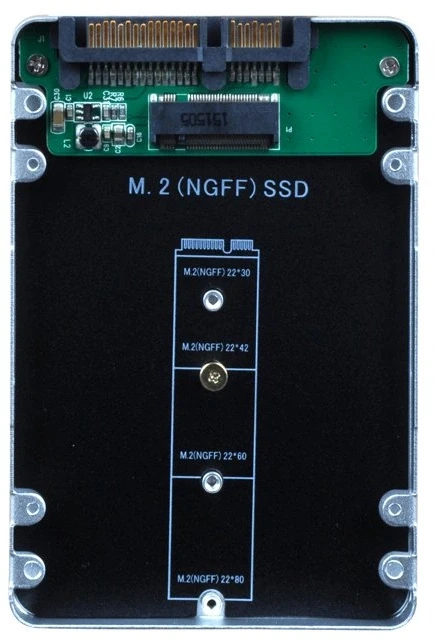 Makki адаптер M.2 SATA > 2.5" Aluminium