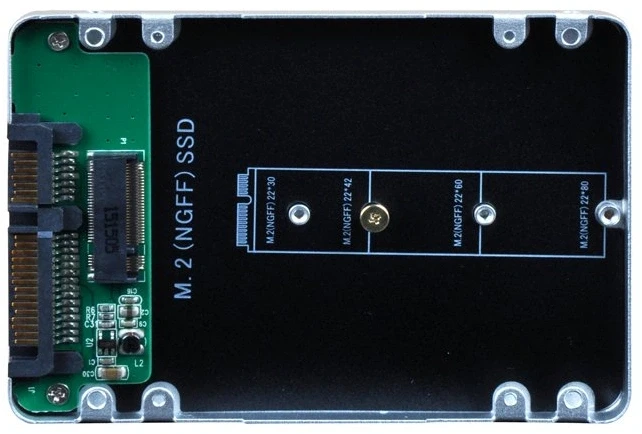 Makki адаптер M.2 SATA > 2.5" Aluminium