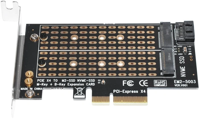 Makki Адаптер M.2 NVMe/SATA PCIe 3.0 x4