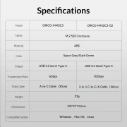 Orico MM2C3-G2 M.2 NVMe USB-C