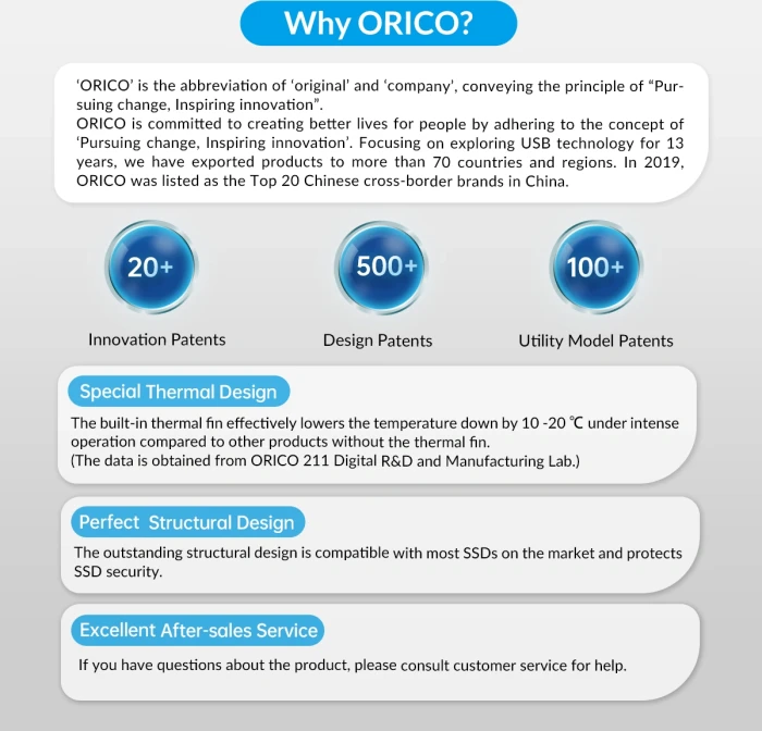 Orico MM2C3-G2 M.2 NVMe USB-C