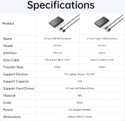 Orico 2577C3 кутия за диск 2.5" USB-C