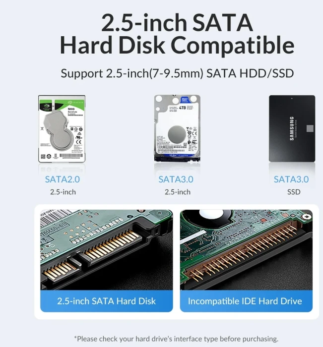 Orico 25PW1C кутия за диск 2.5" USB-C