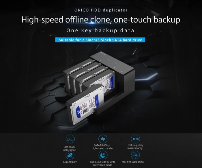 Orico 6558US3 Dock 5 x 2.5"/3.5" Clone