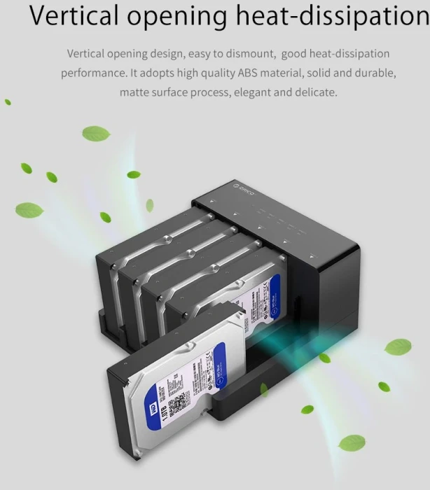 Orico 6558US3 Dock 5 x 2.5"/3.5" Clone