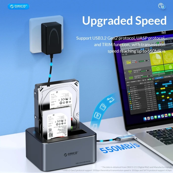 Orico Dock 2 x HDD/SSD 2.5"/3.5" Clone