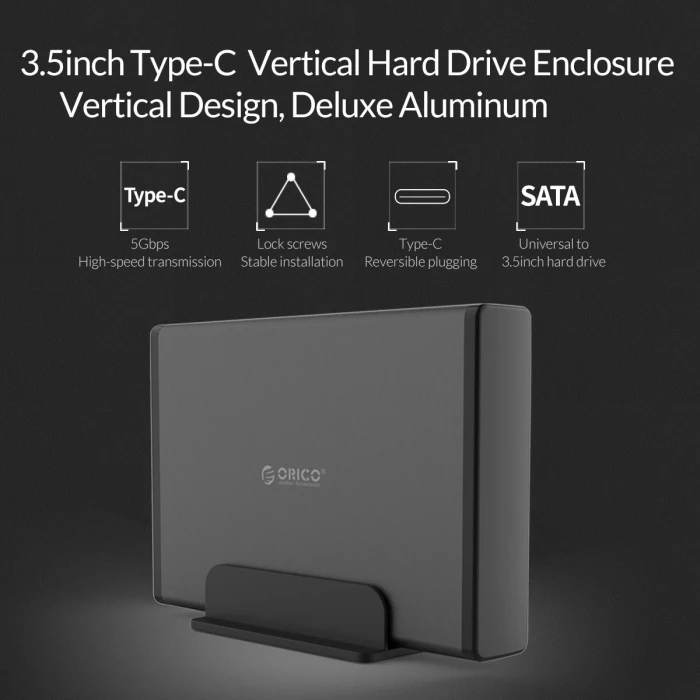 Orico 7688C3 кутия за диск 3.5" USB-C