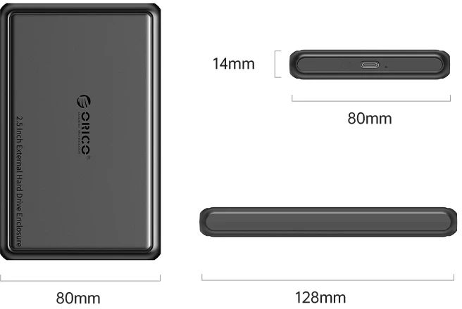 Orico DDL25 кутия за диск 2.5" USB-C