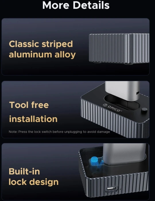 Orico IT18C3-GY M.2 NVMe Doc USB-C