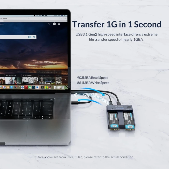 Orico Dock 2 x M.2 NVMe USB-C Clone