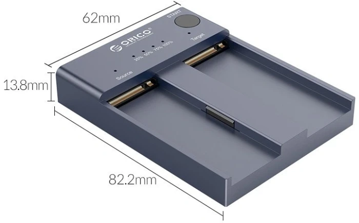 Orico Dock 2 x M.2 NVMe USB-C Clone