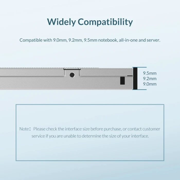 Orico Caddy 9.0-9.5mm with LED/switch
