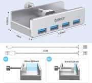 Orico MH4PU-P Clip Type 4 x USB 5Gbps