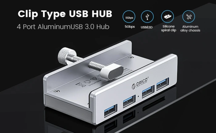 Orico MH4PU-P Clip Type 4 x USB 5Gbps
