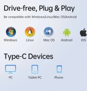 Orico USB-C HUB - HDMI LAN VGA