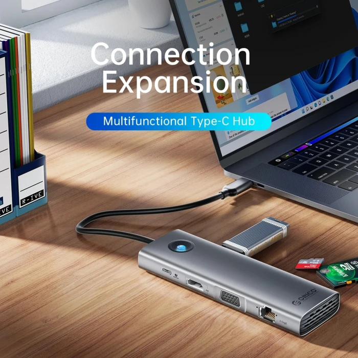 Orico USB-C HUB - PD 100W HDMI LAN VGA