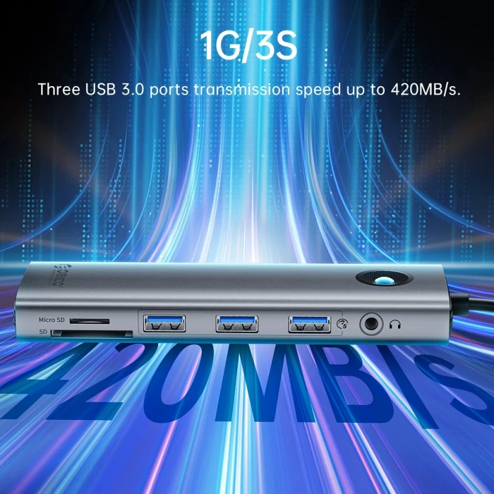 Orico USB-C HUB - PD 100W HDMI LAN VGA
