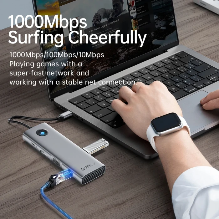 Orico USB-C HUB - PD 100W HDMI LAN VGA