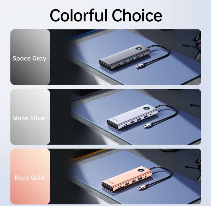 Orico USB-C HUB - PD 100W HDMI LAN VGA