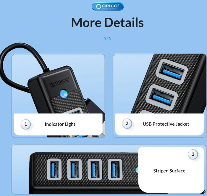 Orico PW4U-U3 4 x USB 5Gbps