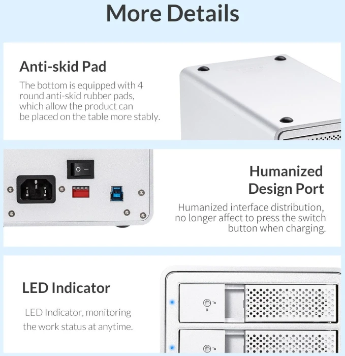 Orico 9548RU3 Dock 4 x 3.5" Raid Clone