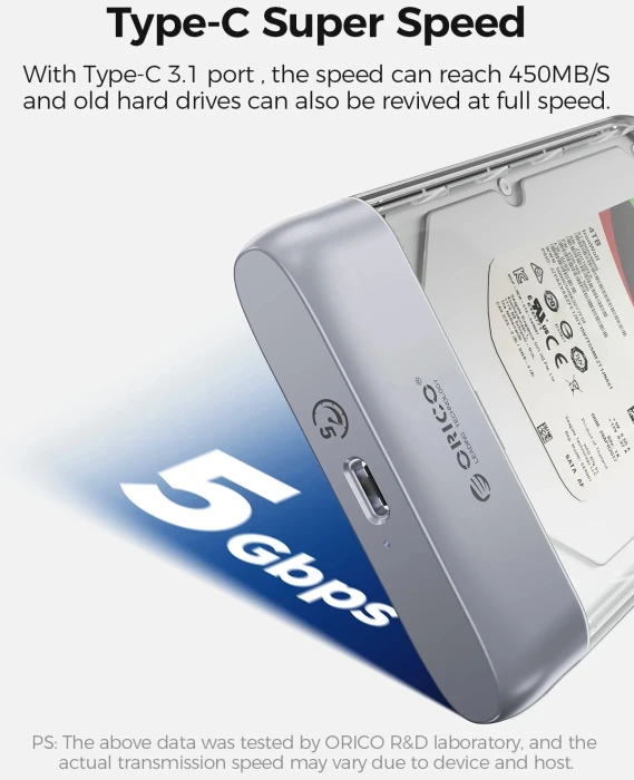 Orico TX25C3 кутия за диск 2.5" USB-C