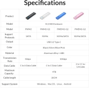 Orico PWM2 Black M.2 NVMe USB-C