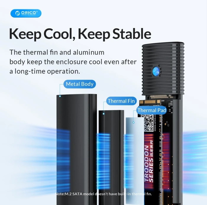 Orico PWM2 Blue M.2 NVMe USB-C