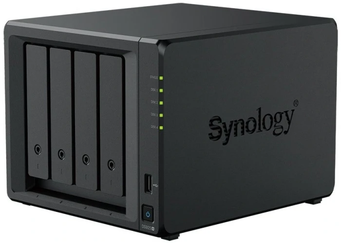 Мрежов сторидж Synology DS925+, за 4 диска, AMD Ryzen V1500B - 4 Cores