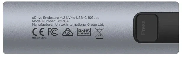 Unitek S1230A M.2 NVMe/SATA USB-C