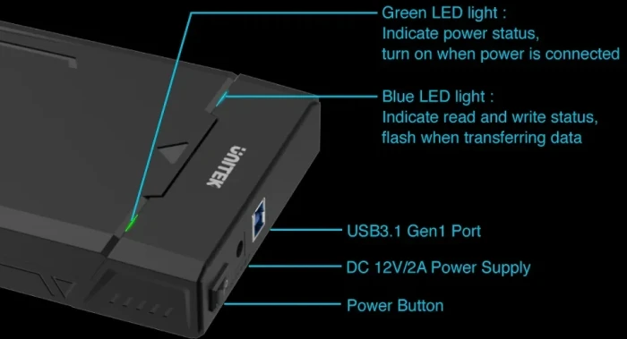 Unitek Y-3035 кутия за диск 2.5/3.5"